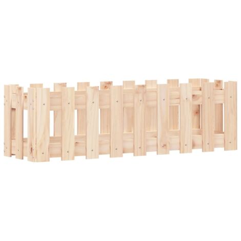 Jardinière  Lit surélevé de jardin design de clôture 100x30x30cm pin massif