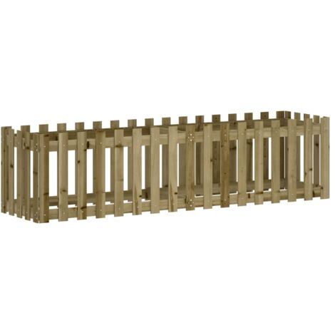 Jardinière  Lit surélevé de jardin design de clôture bois de pin imprégné