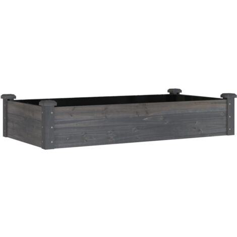 Jardinière  Lit surélevé de jardin doublure 120x60x25 cm bois massif sapin