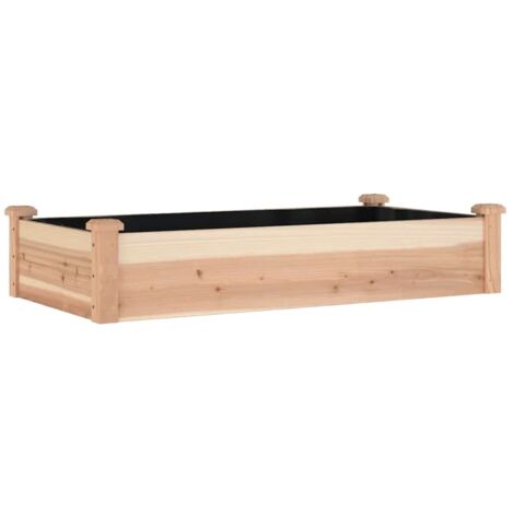 Jardinière  Lit surélevé de jardin doublure 120x60x25 cm bois massif sapin