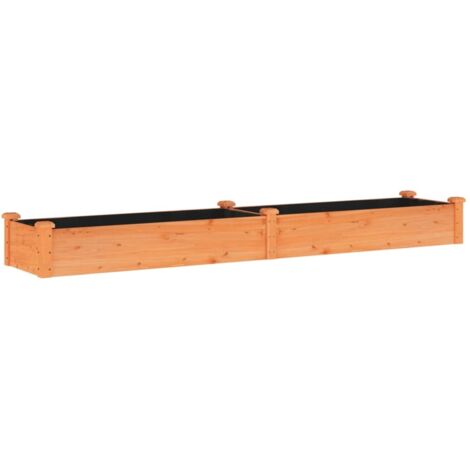 Jardinière  Lit surélevé de jardin doublure 240x45x25 cm bois massif sapin