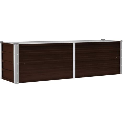 Jardinière  Lit surélevé de jardin Marron 160x40x45 cm Acier galvanisé