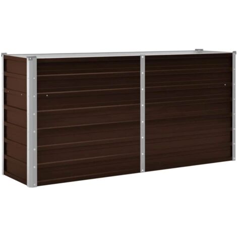 Jardinière  Lit surélevé de jardin Marron 160x40x77 cm Acier galvanisé