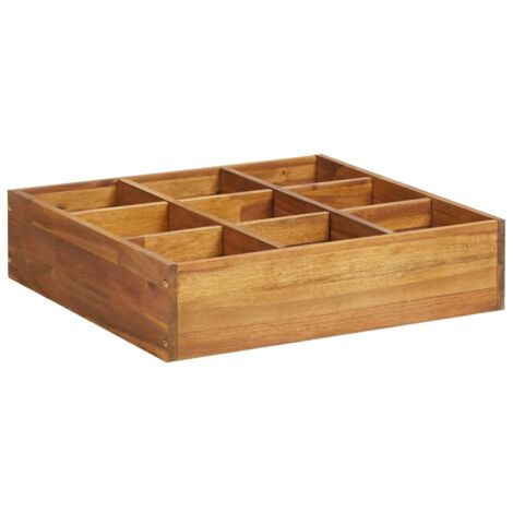 Jardinière  Lit surélevéde jardin à herbes Bois d'acacia massif 60x60x15 cm