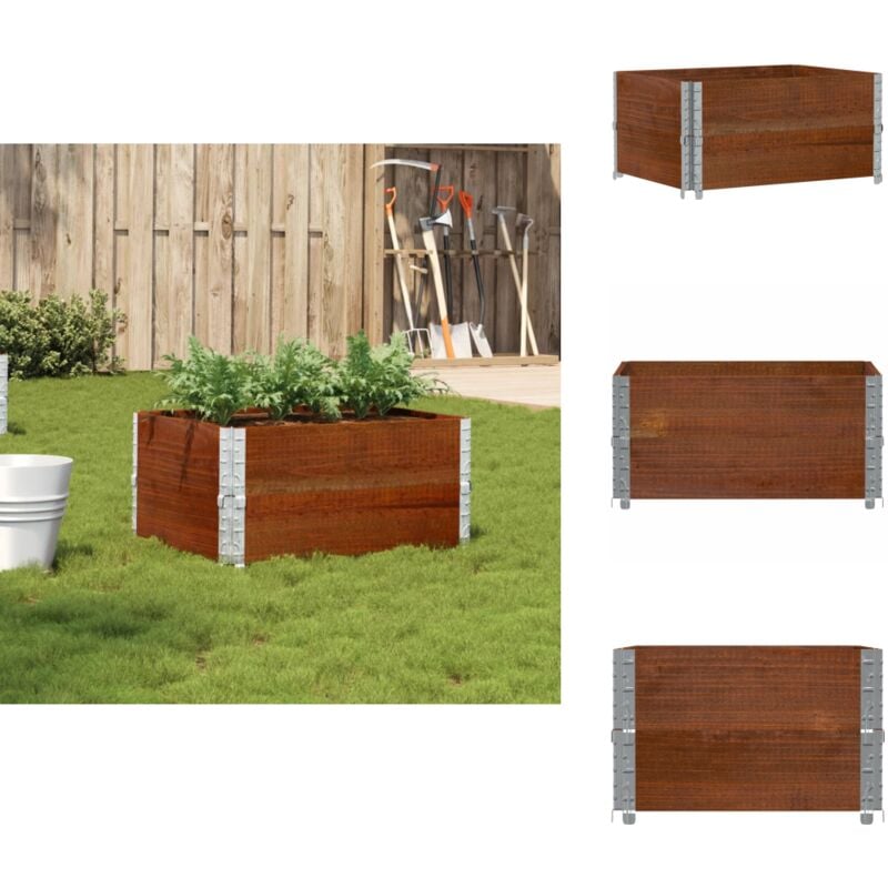 Vidaxl - Jardinière marron 80x60 cm bois massif de pin - Jardiniered'extérieure - Jardinière Bois - Pot De Fleurs Extérieur - Bac Plante - Décoration