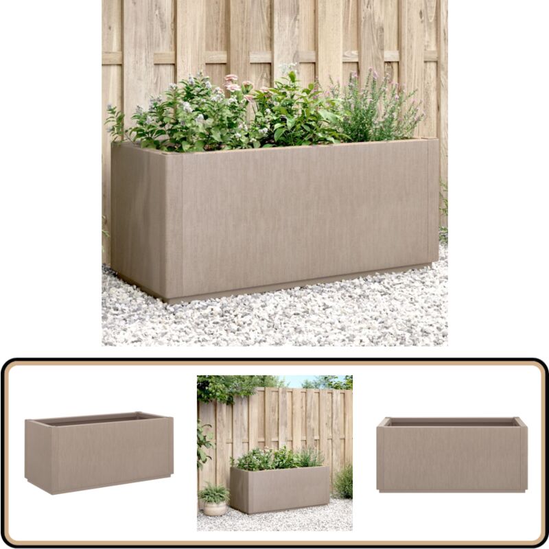 Vidaxl - Jardinière marron clair 80x36x35 cm pp - Jardinier - Pot De Fleurs - Plante Grimpante - Extérieur - Terrasse