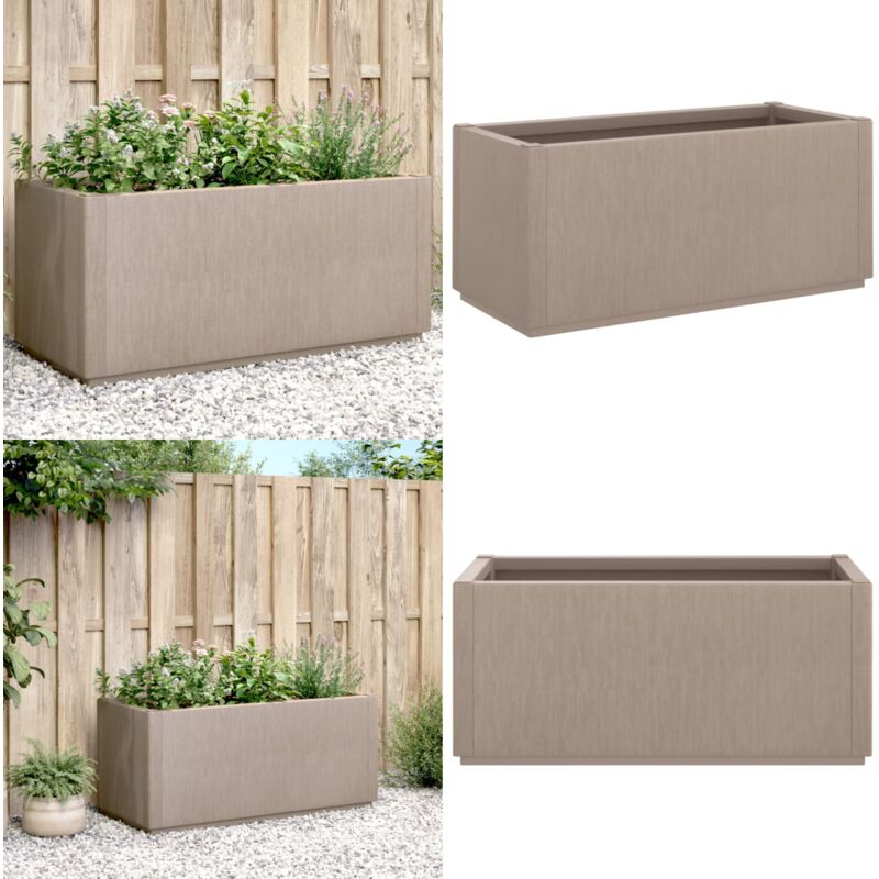 Vidaxl - Jardinière marron clair 80x36x35 cm pp - Jardinier - Pot De Fleurs - Plante Grimpante - Extérieur - Terrasse - Home & Living