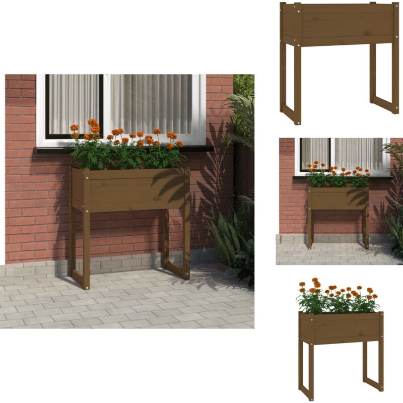 Vidaxl - Jardinière Marron miel 78x40x81 cm Bois massif de pin - Jardinier - Pot De Fleurs - Bac à Fleurs - Bois Massif - Pin