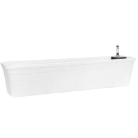 JARDINIÈRE MÉDITERRANÉE AVEC SYSTÈME D'IRRIGATION WATERSYSTEM 80CM BLANC