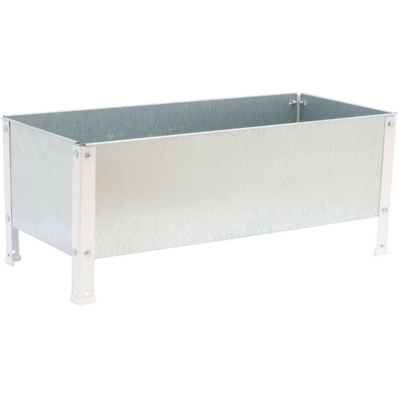 Jardinière Simon Rack simongarden urban 410x900x400mm 100l blanc galva avec vis de montage