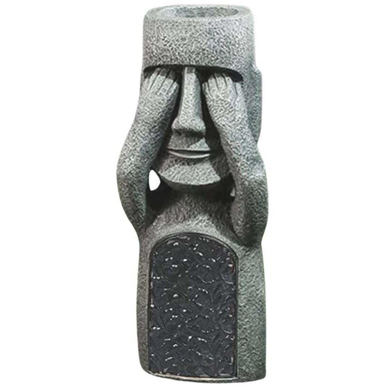 Jardinière Moai en polyrésine Ne voit pas