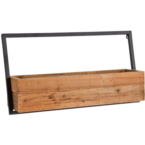 Jardinière murale en bois métal 64 cm. Naturel. Marque : Aubry Gaspard. Réf. : JJA2130