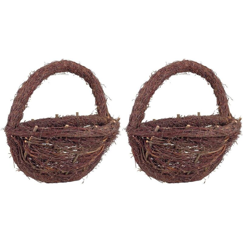 Jardinière murale en branches (Lot de 2)
