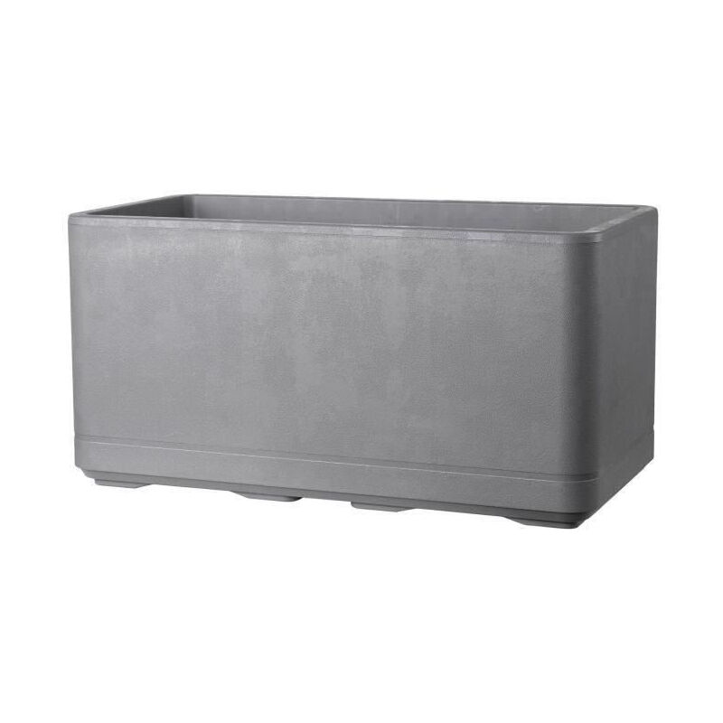 Jardiniere muret Deroma cosmo - ashgrey - a réserve d'eau - roulettes - 78 cm