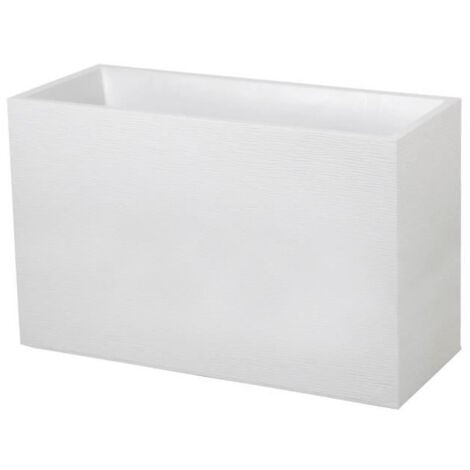 Jardinière Muret Graphit 99,5 x 39,5 x 60 cm - 116 L - Blanc cérusé