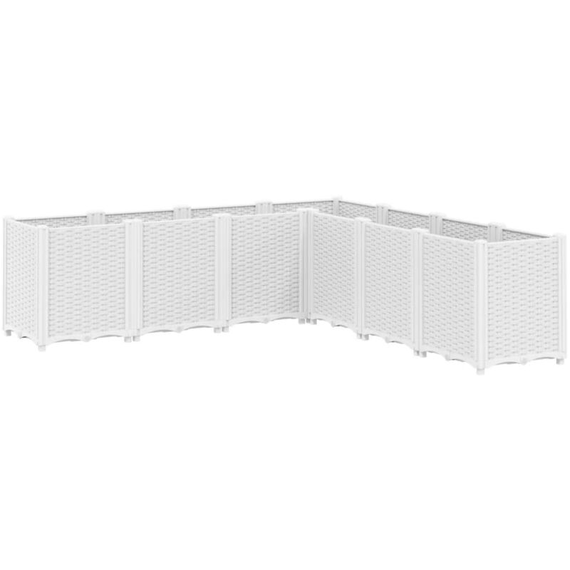 Vidaxl - Jardinière blanc 160x160x53 cm polypropylène