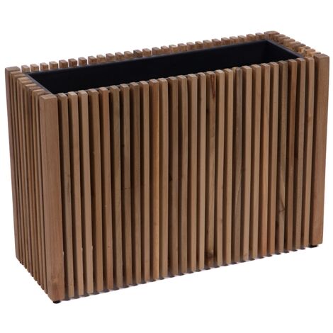 Jardinière Nosara 50 cm – Résine marron – Longueur 27 cm – Largeur 73 cm – Hauteur 50 cm pour espaces intérieurs