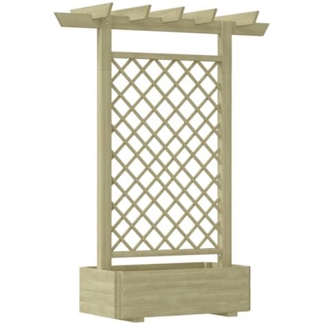 Jardinière pergola 162 x 56 x 204 cm Bois vidaXL