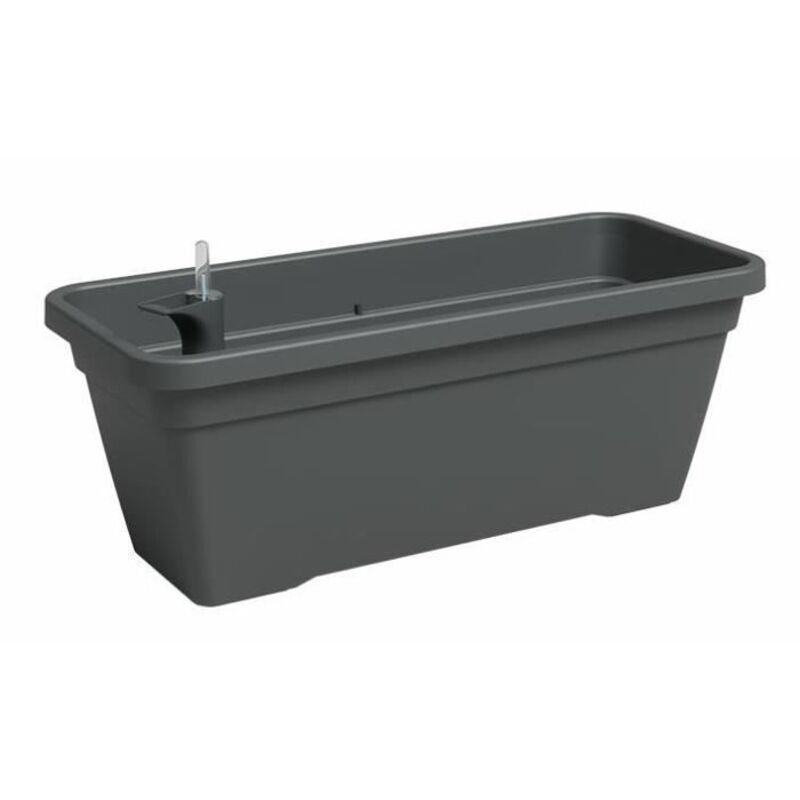 Jardiniere - Plastique - Anthracite - Rectangulaire - L57,9 x P24,3 x H22cm Artevasi