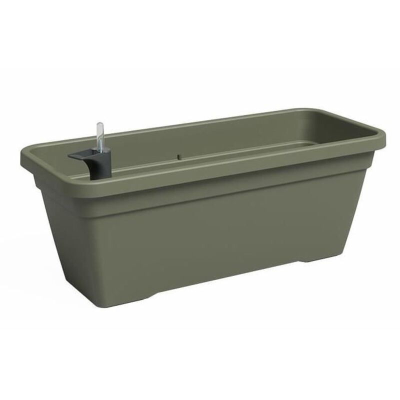 Jardiniere - Plastique - Vert sec - Rectangulaire - L77,9 x P24 x H22cm Artevasi