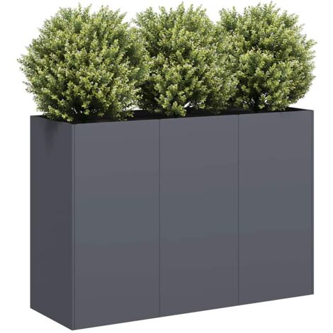 Jardinière-Pot de fleur anthracite 120x40x80 cm acier laminé à froid