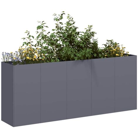 Jardinière-Pot de fleur anthracite 200x40x80 cm acier laminé à froid