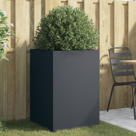 Jardinière-Pot de fleur anthracite 52x48x75 cm acier