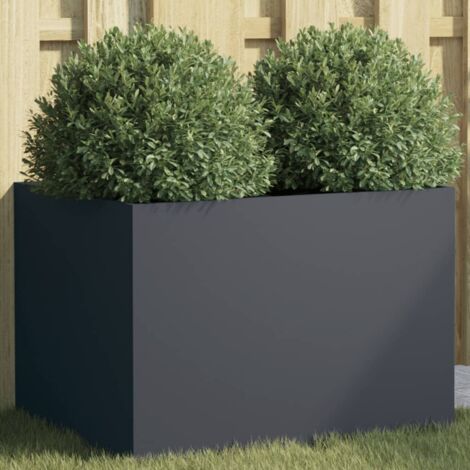 Jardinière-Pot de fleur anthracite 62x47x46 cm acier