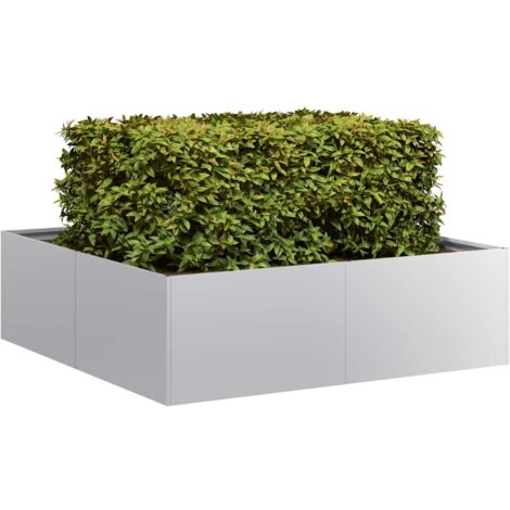 Jardinière-Pot de fleur-Bac à fleurs  100x100x30 cm acier galvanisé