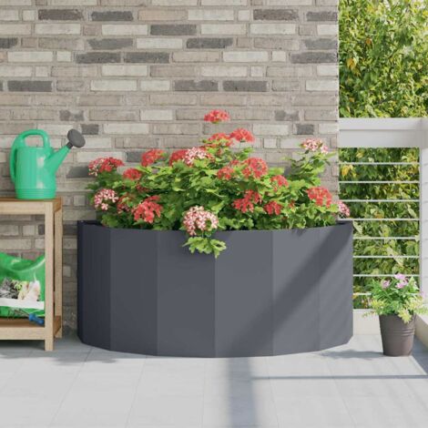 Jardinière-Pot de fleur-Bac à fleurs Anthracite 120 x 60 x 50 cm Acier