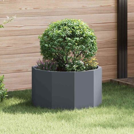 Jardinière-Pot de fleur-Bac à fleurs Anthracite 60 x 60 x 35 cm Acier