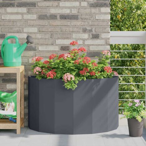Jardinière-Pot de fleur-Bac à fleurs Anthracite 90 x 45 x 50 cm Acier