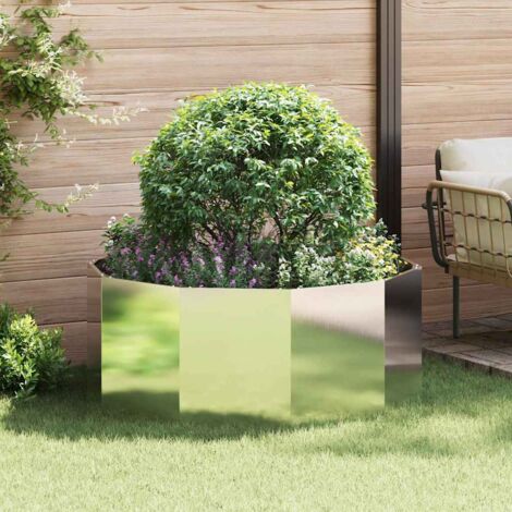 Jardinière-Pot de fleur-Bac à fleurs Argent 120 x 120 x 50 cm Acier inoxydable