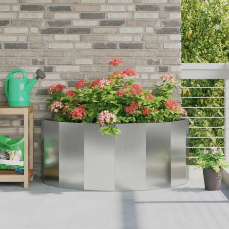 Jardinière-Pot de fleur-Bac à fleurs Argent 120 x 60 x 50 cm Acier galvanisé