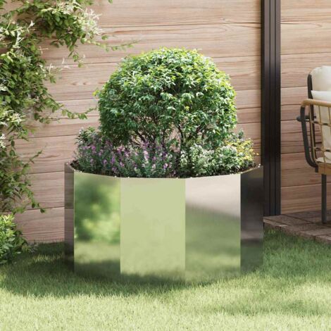 Jardinière-Pot de fleur-Bac à fleurs Argent 90 x 90 x 50 cm Acier galvanisé
