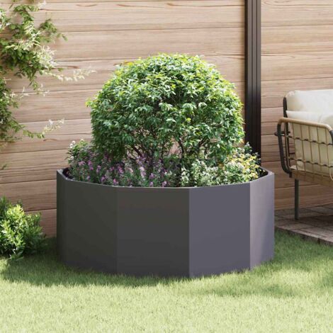 Jardinière-Pot de fleur-Bac à fleurs Noir 120 x 120 x 50 cm Acier