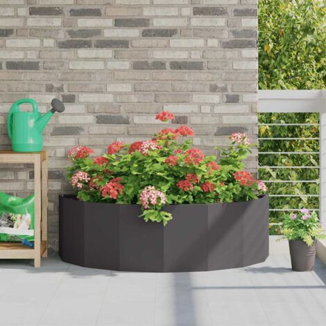 Jardinière-Pot de fleur-Bac à fleurs Noir 120 x 60 x 35 cm Acier