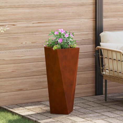 Jardinière-Pot de fleur-Bac à fleurs Rouillé 30 x 30 x 75 cm