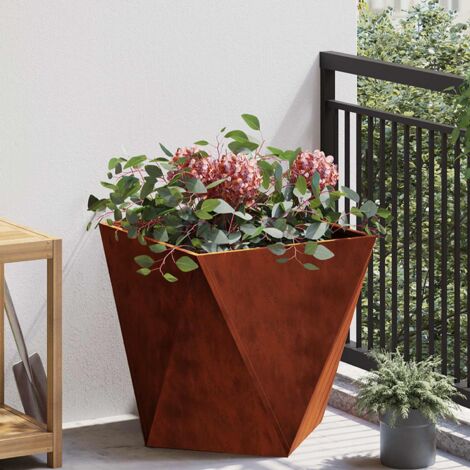 Jardinière-Pot de fleur-Bac à fleurs Rouillé 50 x 50 x 50 cm