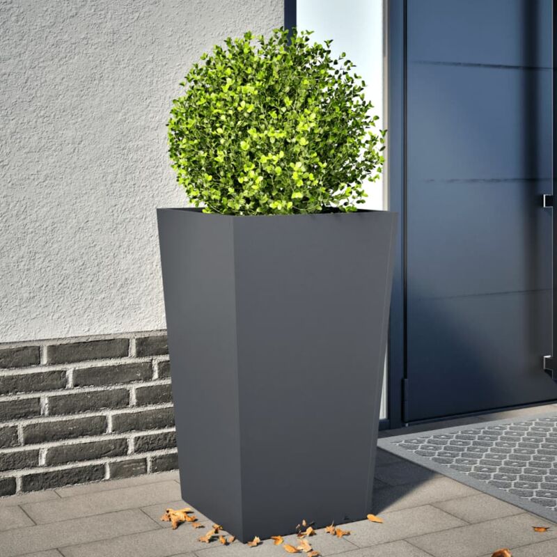 Vidaxl - Jardinière anthracite 45x45x75 cm acier
