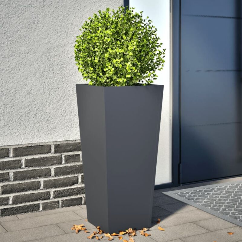Jardinières 2 pcs anthracite 35x35x75 cm acier Vidaxl