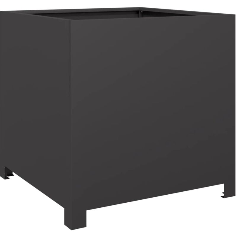 vidaXL Jardinière noir 50x50x50 cm acier