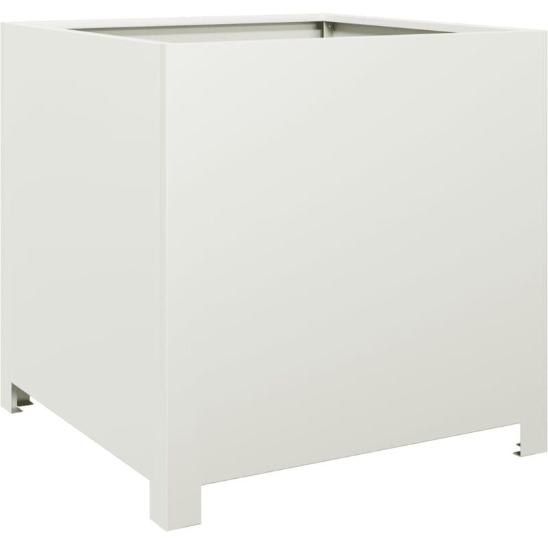 Vidaxl - Jardinière blanc 50x50x50 cm acier