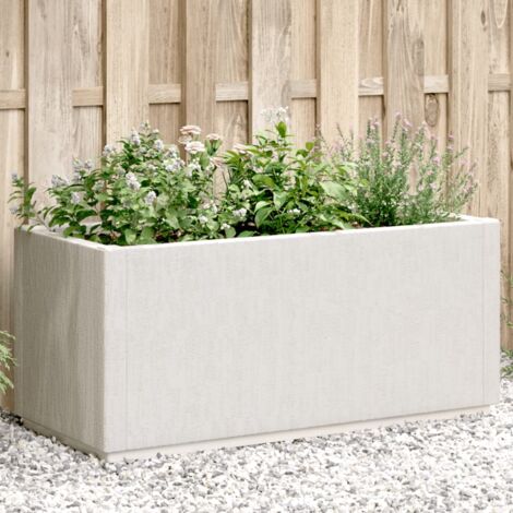 Jardinière-Pot de fleur blanc 80x36x35 cm PP