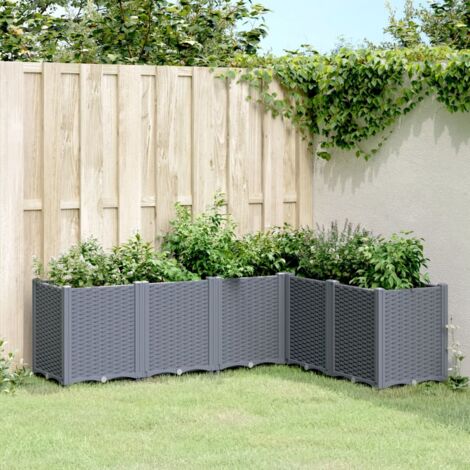 Jardinière-Pot de fleur bleu gris 160x120x53 cm PP