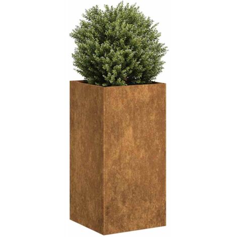 Jardinière-Pot de fleur rouillé 40x40x80 cm acier inoxydable