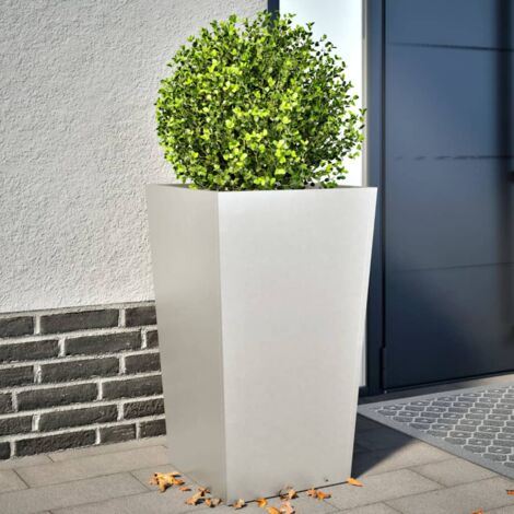Jardinière-Pot de fleurs 2 pcs 45x45x75 cm acier inoxydable