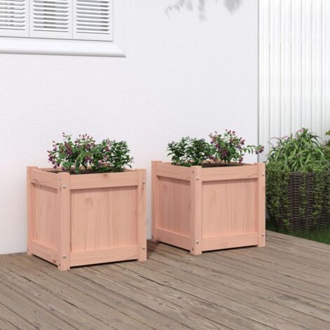 Jardinière-Pot de fleurs 2 pcs bois massif douglas 219361