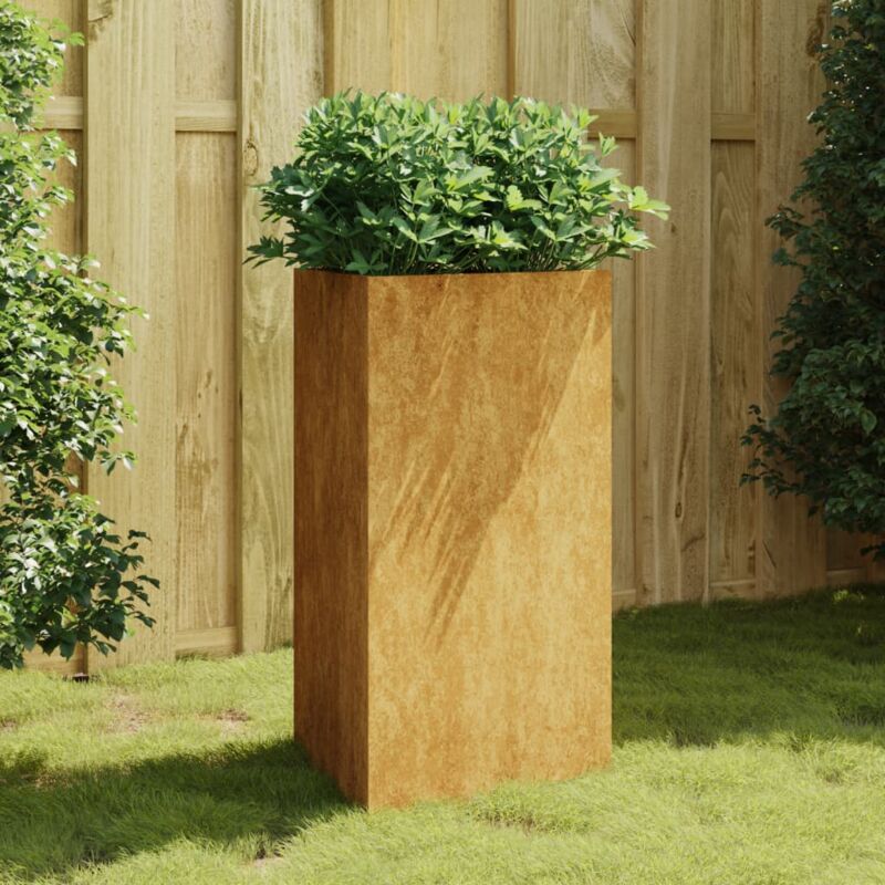 Jardinière Pot de Fleurs 50x43x75 cm acier corten CVW62579