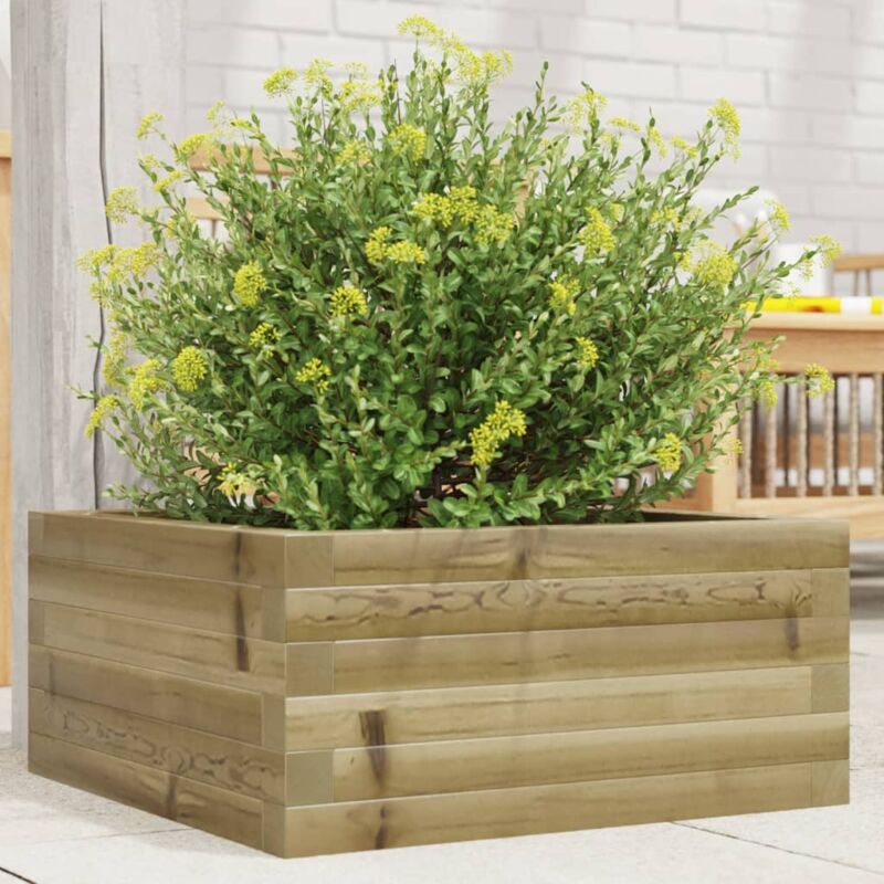 Jardinière Pot de Fleurs 50x50x23 cm bois de pin imprégné CFW44382